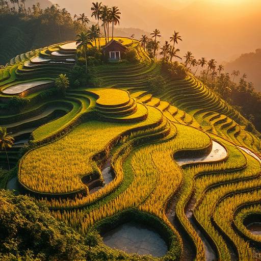 Beautiful rice terraces in Bali, Indonesia
